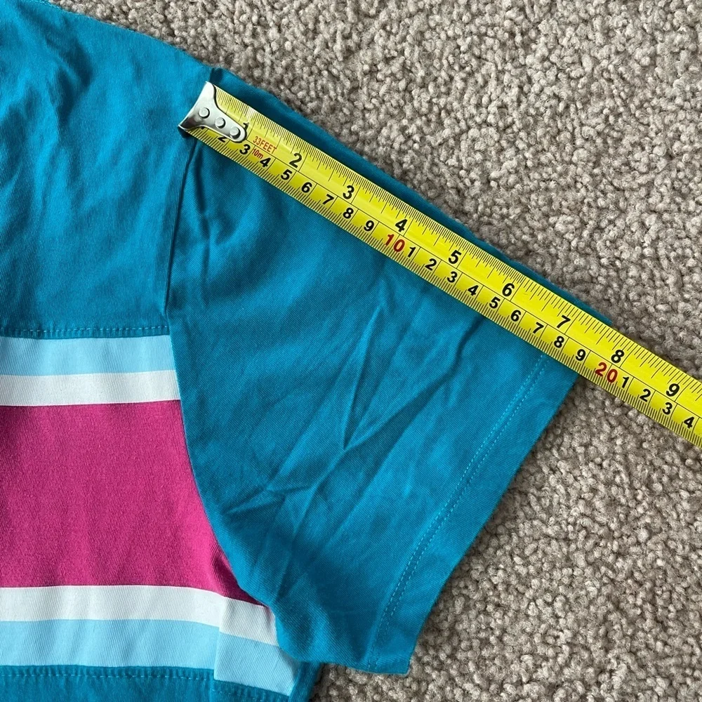 GUESS Los Angeles Blue-green Crewneck Short Sleeve Tee